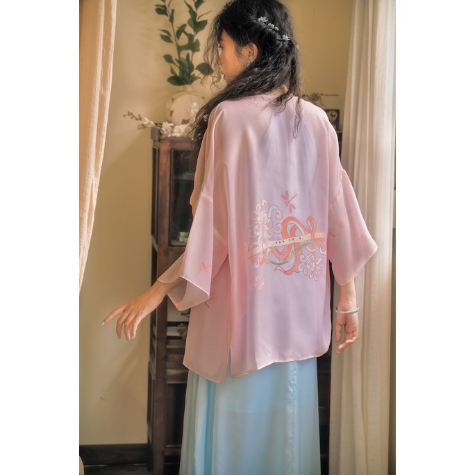 Sumire Store Áo khoác Hoa Thanh - Hồng