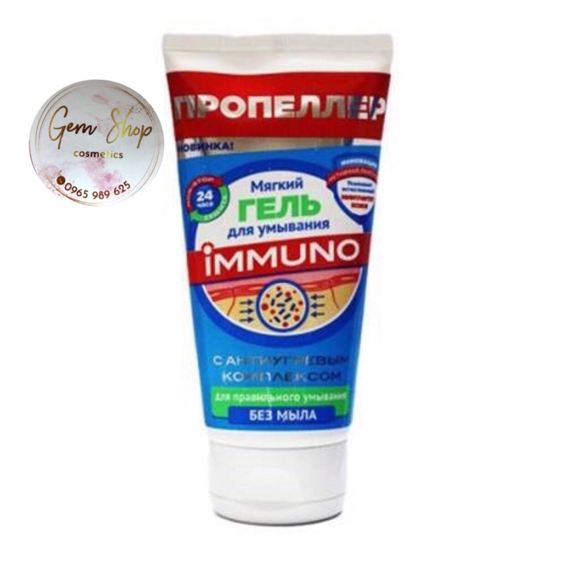 Sữa rửa mặt loại bỏ mụn Immuno dạng Gel của Nga