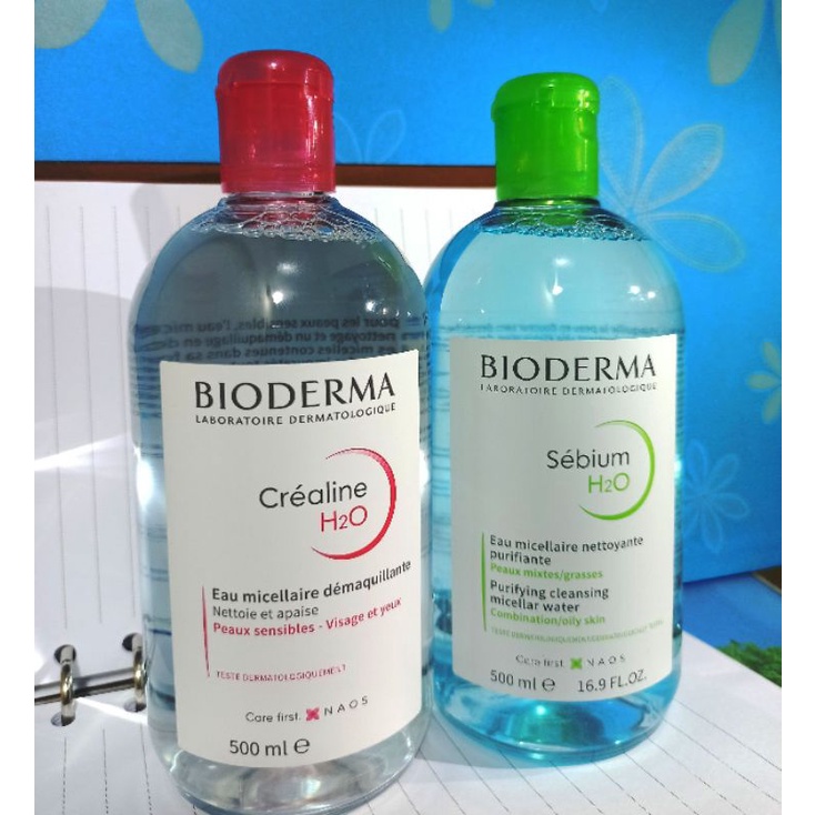 Nước Tẩy Trang Bioderma H2O 500ml Créaline Hồng, Sébium Xanh [BẢN NỘI ĐỊA PHÁP] | BigBuy360 - bigbuy360.vn