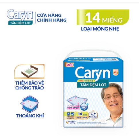 [Chính hãng] - Tấm đệm lót Caryn siêu thấm cho mẹ sau sinh 10 miếng/14 miếng/20 miếng bảo vệ chống trào