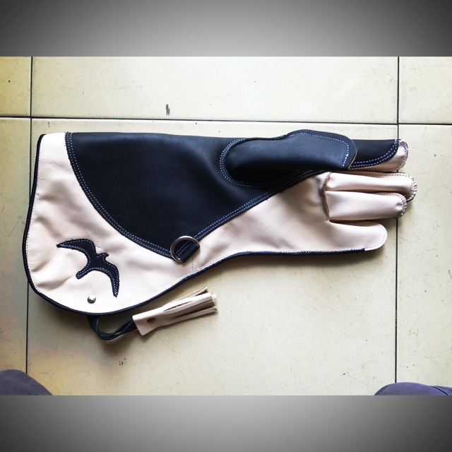 Găng tay da bò cao cấp 2 lớp da  - 40cm