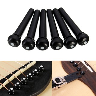 Chốt đàn guitar Aucostic màu đen trắng (6 cái)