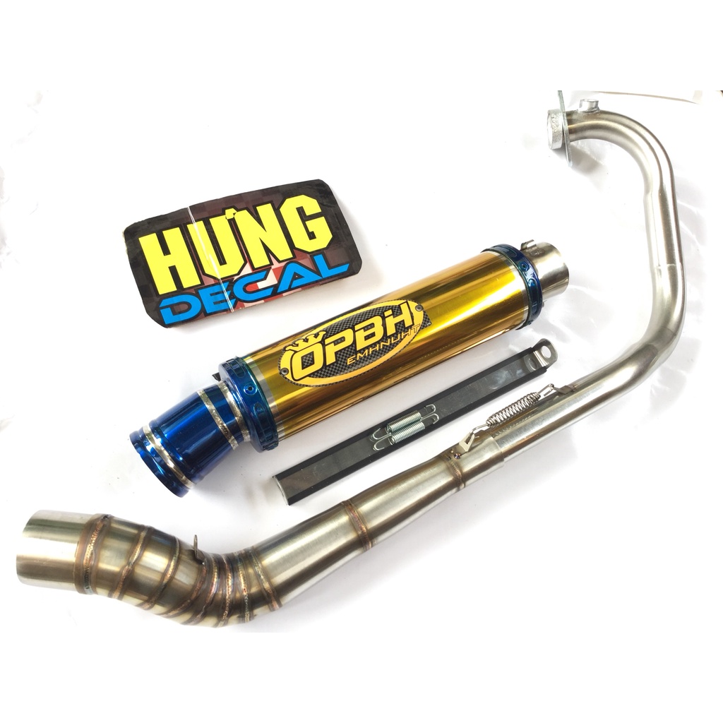 Pô OBPH VÀNG full cổ inox 2 khúc 304 exciter, winer, sonic, SATRIA, RAIDER FI, GSX