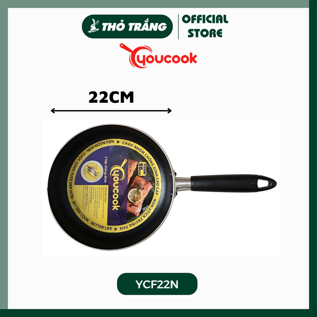 Chảo nhôm chống dính CẠN ĐÁY thương hiệu You Cook (Giao màu ngẫu nhiên)