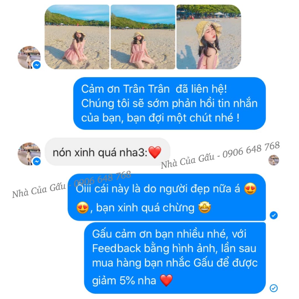 Nón cói ren cột nơ trước siêu xinh siêu ciuute