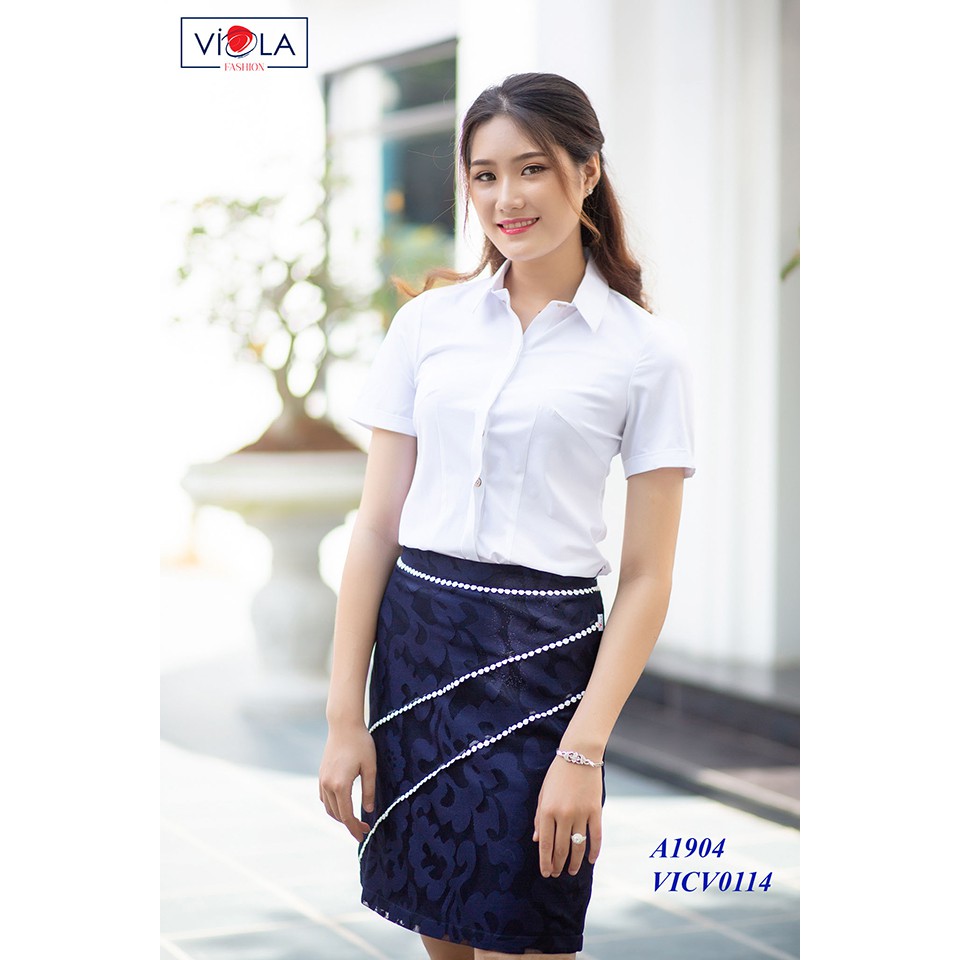 VIOLA_Chân váy chữ A ren cao cấp 2 lơp chạm gối_VICV0114 | BigBuy360 - bigbuy360.vn