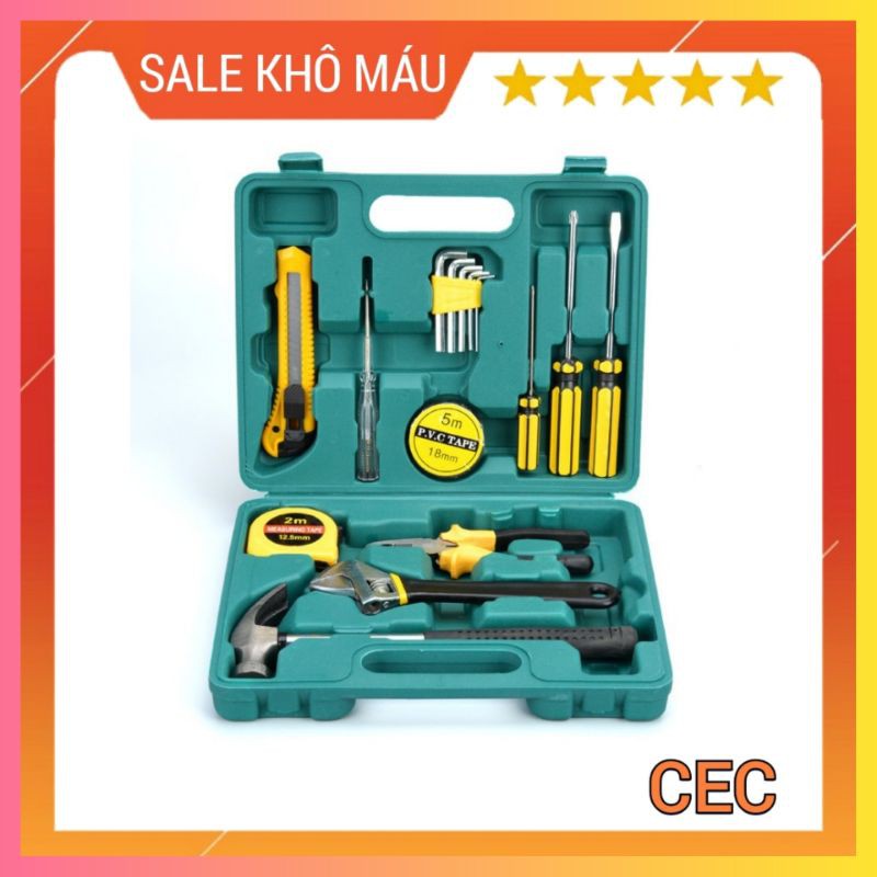 Bộ dụng cụ sửa chữa đa năng dành cho gia đình gồm 15 chi tiết kèm hộp đựng [CEC Store]