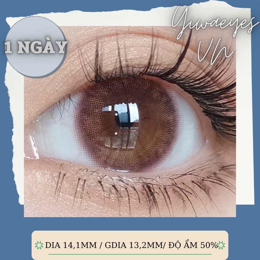 Kính Áp Tròng 1 Ngày Yiwaeyes Lens Nội Địa Trung, Mã 05 ( HÀNG CHÍNH HÃNG)