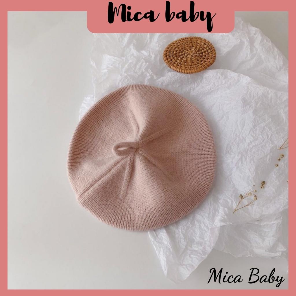 Mũ nồi chất len trơn cực dễ thương cho bé Mica baby 6 tháng - 4 tuổi MN78