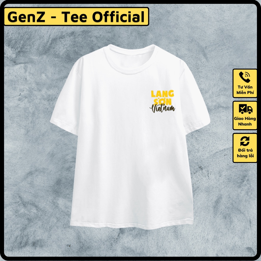 Áo Thun Local Brand Tỉnh Lạng Sơn, Áo 63 Tỉnh Thành Nam Nữ Form Rộng Unisex Genz Cá Tính