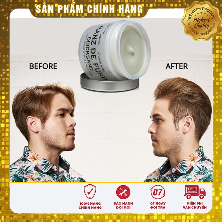 Sáp Vuốt Tóc Hanz De Fuko Quicksand 56 gr USA Cao cấp Chính Hãng  ( Dành cho tóc mõng và thưa )