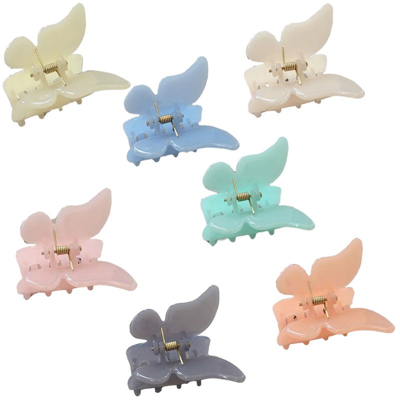 Kẹp Tóc Càng Cua Bằng Acrylic Màu Sắc Ngọt Ngào Phong Cách Pháp Cổ Điển Thời Trang Cho Nữ