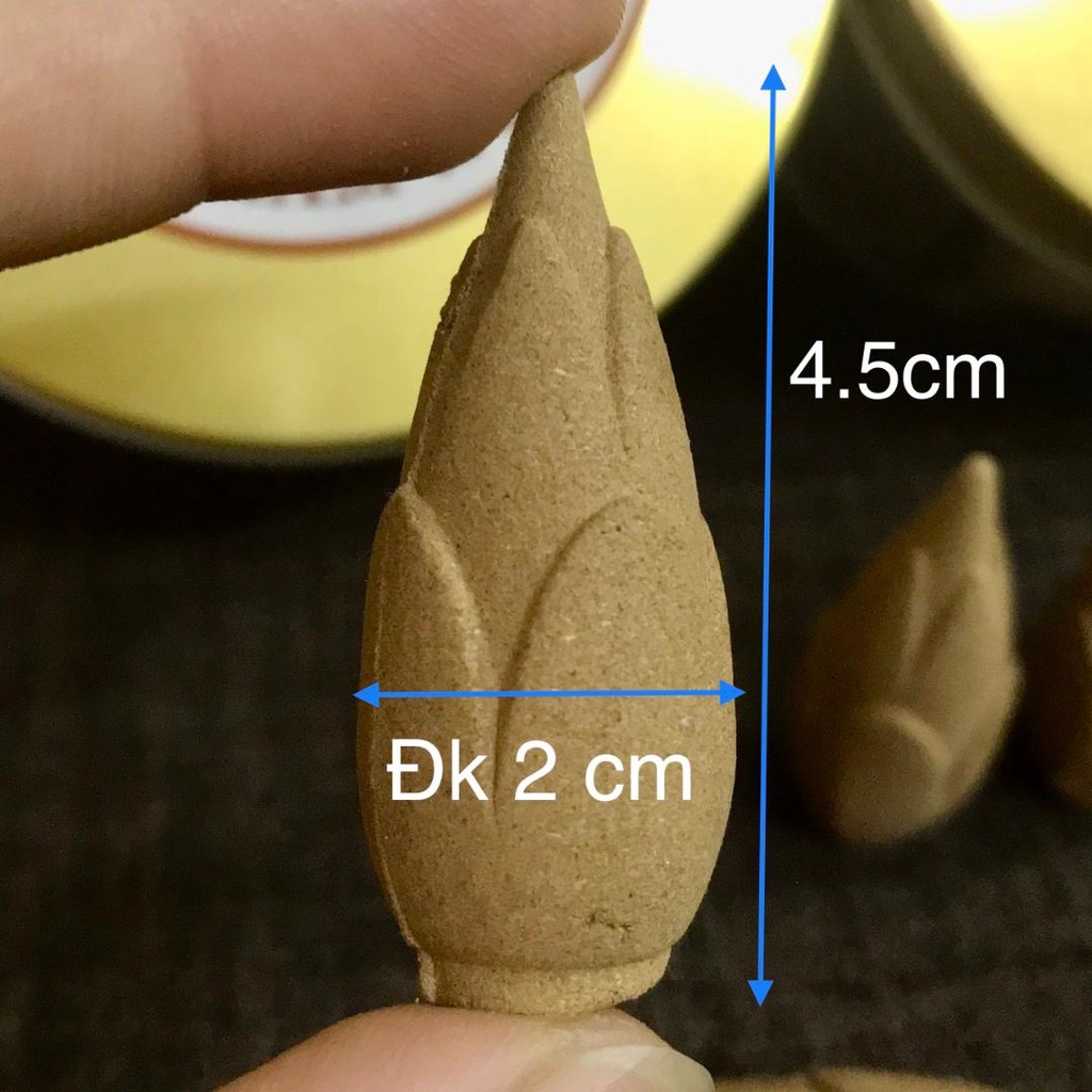 NHANG NỤ TRẦM HƯƠNG CHẢY KHÓI NGƯỢC HÌNH BÚP SEN MẪU 2- MÙI THƠM ĐẬM ĐÀ, THOẢNG XA, CHUẨN TRẦM - TANUSTORE