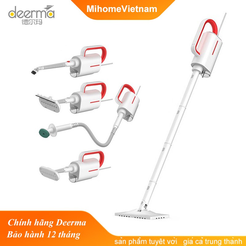 Máy lau nhà vệ sinh hơi nước cầm tay  DEERMA - ZQ600 / ZQ610- chế độ kháng khuẩn cao cấp