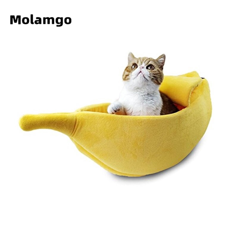MOLAMGO  Ổ Ngủ Hình Quả Chuối Đáng Yêu Cho Thú Cưng