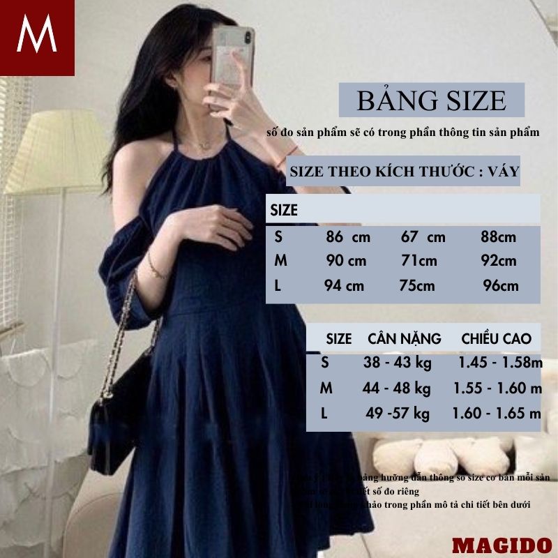 Đầm babydoll cổ yếm kiểu dáng hàn quốc ulzzang vintega dễ thương ,váy dự tiệc cực xinh -MAGIDO