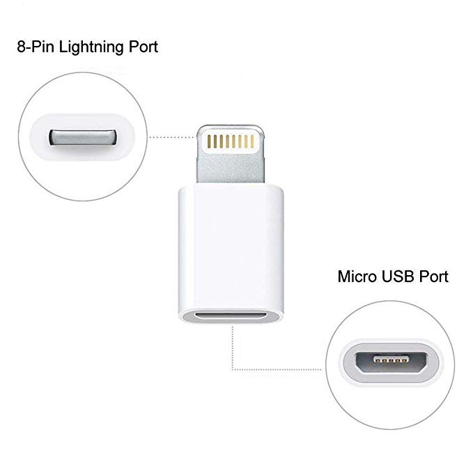Cổng chuyển đổi từ Micro USB sang lightning cho iPhone iPad Airpods