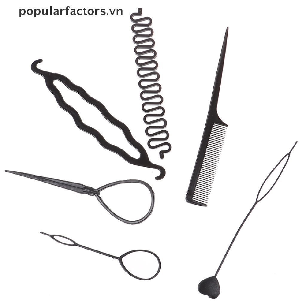 Set 6 Dụng Cụ Tạo Kiểu Tóc Xoăn Xoắn Ốc Cho Trẻ Em
