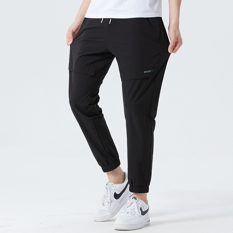 Quần Thể Thao Vải Lụa Lạnh Nylon Dáng Ôm Phối Khóa Kéo Thời Trang Hàn Quốc Cho Nam | BigBuy360 - bigbuy360.vn