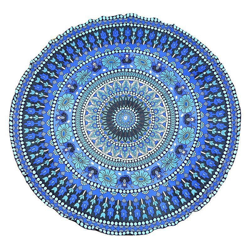 Round Totem Pattern Beach Towel Yoga Mat Chiffon Tablecloth