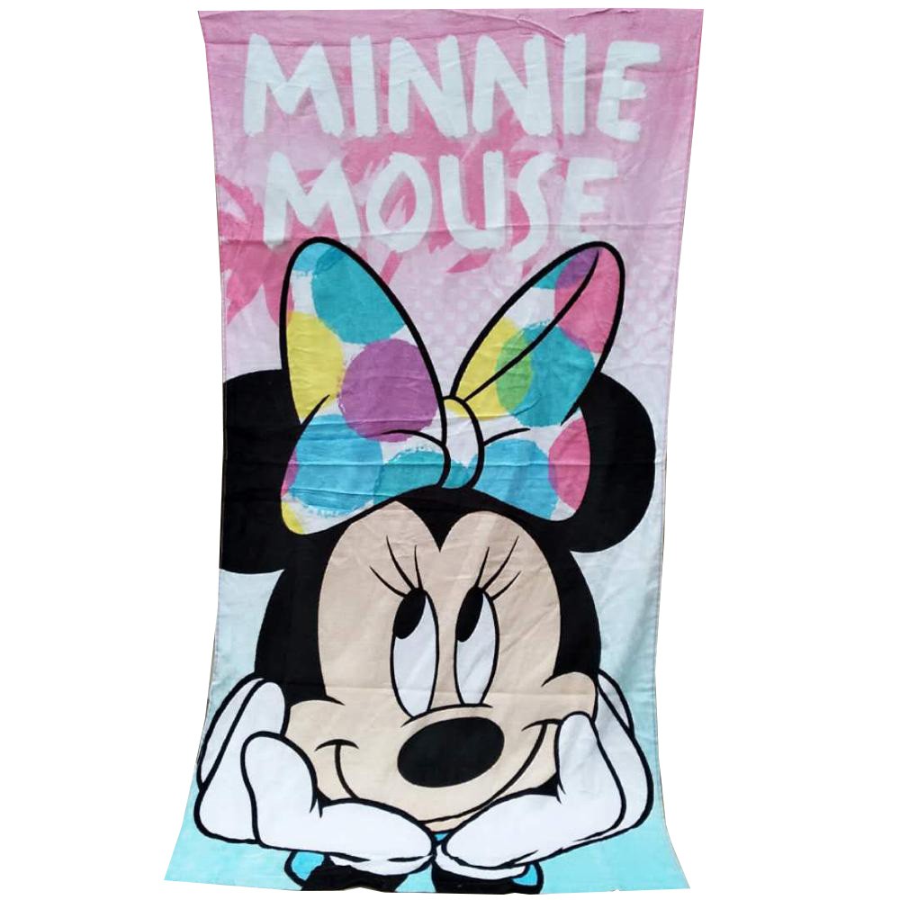 □❡☋Disney Cartoon 100% Cotton Khăn tắm hình chuột Mickey nhỏ cho bé trai Khăn tắm đi biển Khăn tắm hồ bơi 75x150cm