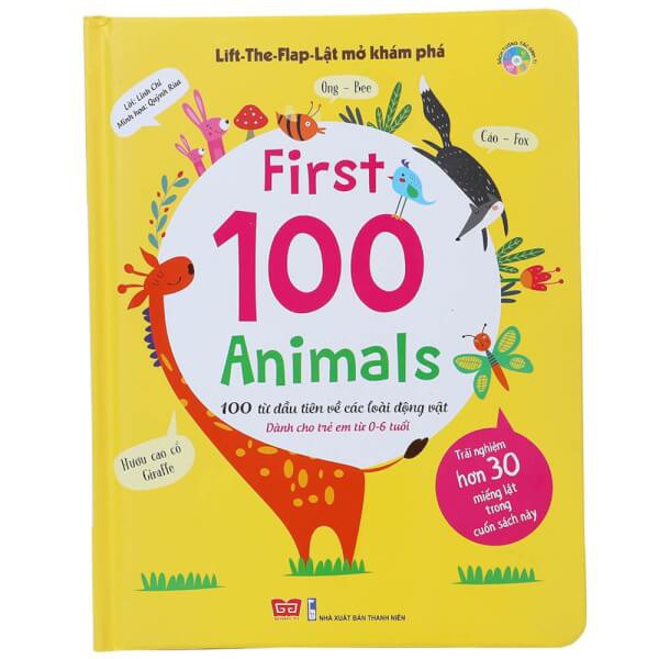 Sách - Lift-The-Flap - Lật Mở Khám Phá: First 100 Animals - 100 Từ Đầu Tiên Về Các Loài Động Vật