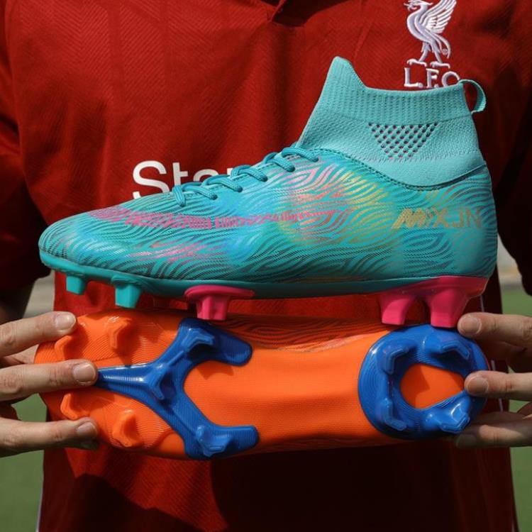 ( Chất lượng ) giày đá bóng đẹp freeship FG lovers soccer shoes outdoor high top football boots * new . #