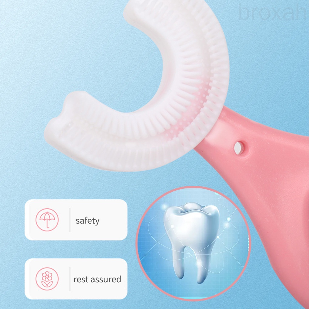 [Hàng mới về] Bàn chải đánh răng hình chữ U bằng silicon cho trẻ em