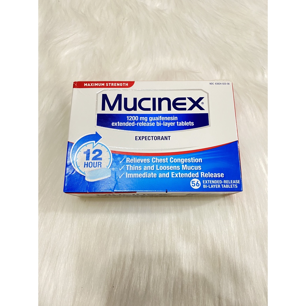 Viên uống Cắt Cơn Ho Có Đàm, Tức Ngực Mucinex Maximum Strength