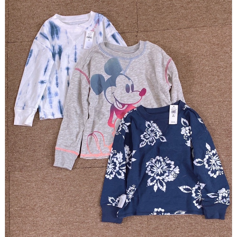 Áo nỉ sweater croptop Baby Gap size đại cho bé gái (15-55kg)