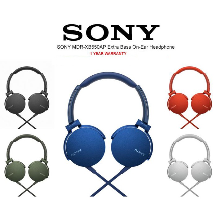 [Mã ELMS4 giảm 7% đơn 500K] Tai Nghe Chụp Tai Sony MDR-XB550AP Chính Hãng