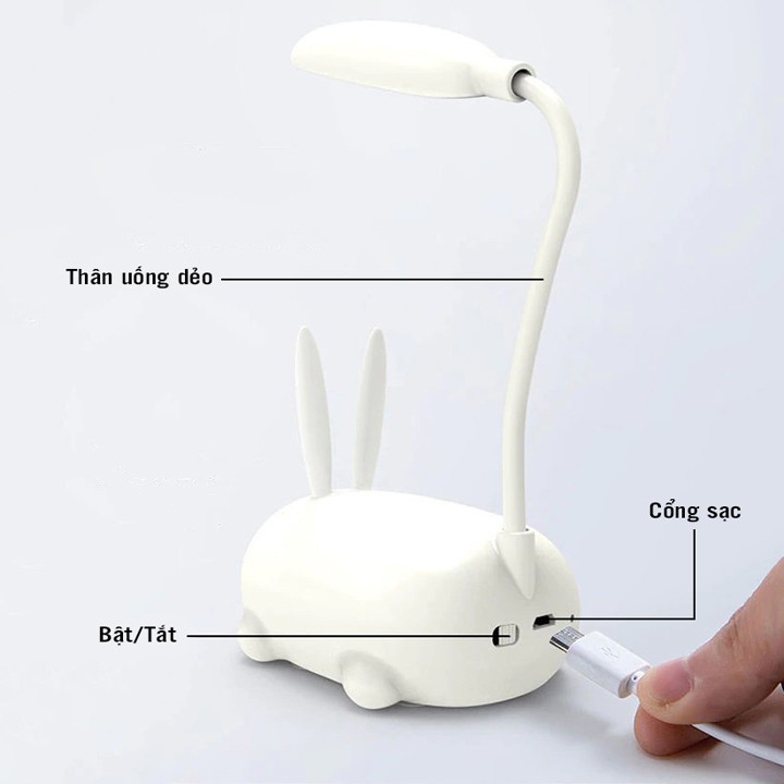 Đèn LED để bàn đèn học cho bé hình thú siêu cute  sạc pin tiện lợi (DLT06)