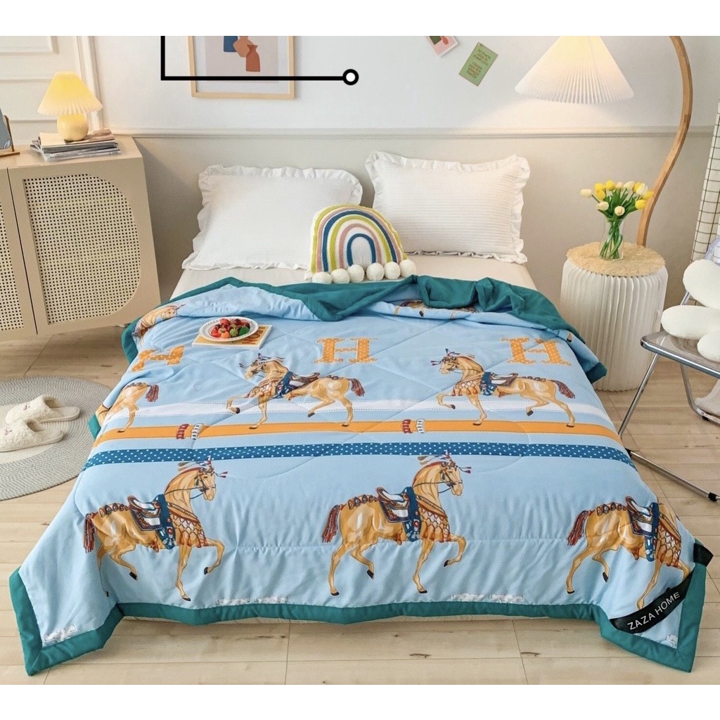 Chăn hè trần bông chất đũi 4 mùa, chăn hè thu đắp cực thích, khách hàng được chọn mẫu