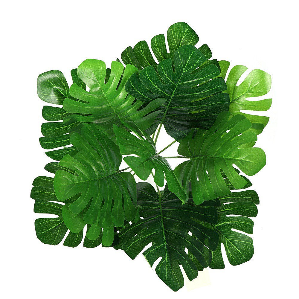 CACTU 1  Bouquet Green Simulation Grass Wedding Supply Lifelike Palm Artificial Turtle Leaves Landscape Floral|Craft Home Decoration Tropical Plants