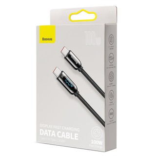 Cáp sạc nhanh C to C 100W Baseus Display Fast Charging Data Cable (100W, 480Mbps, LED indicator, E-marker chip)