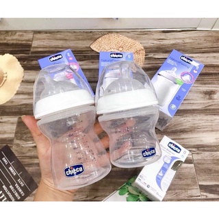 Bình sữa núm nghiêng Pisa Chicco Natural Feeling 2M+ 250ml