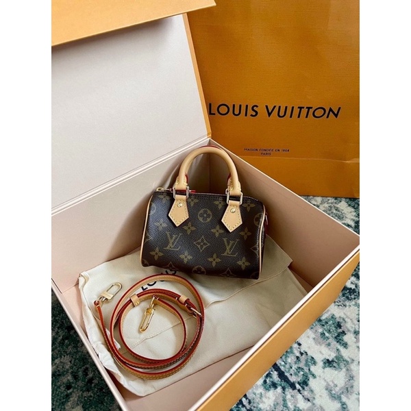 TÚI LV SPEEDY NANO MINI DA THẬT SZ16