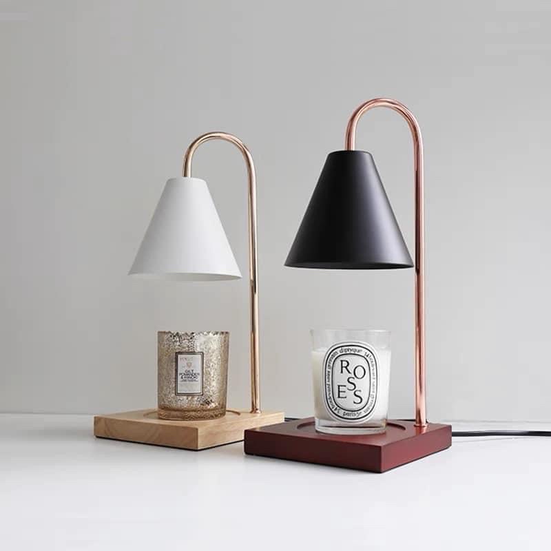 Đèn đốt nến thơm (đế bằng gỗ)