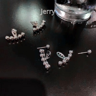 Bông tai chuỗi hạt basic mạ bạc Jerry Accessories B15