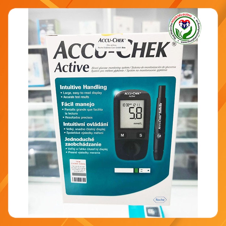 [Chính hãng] Máy đo đường huyết Accu-Chek Active Thế hệ 4 Năm 2022 – ROCHE Đức (Có tem chống hàng giả)