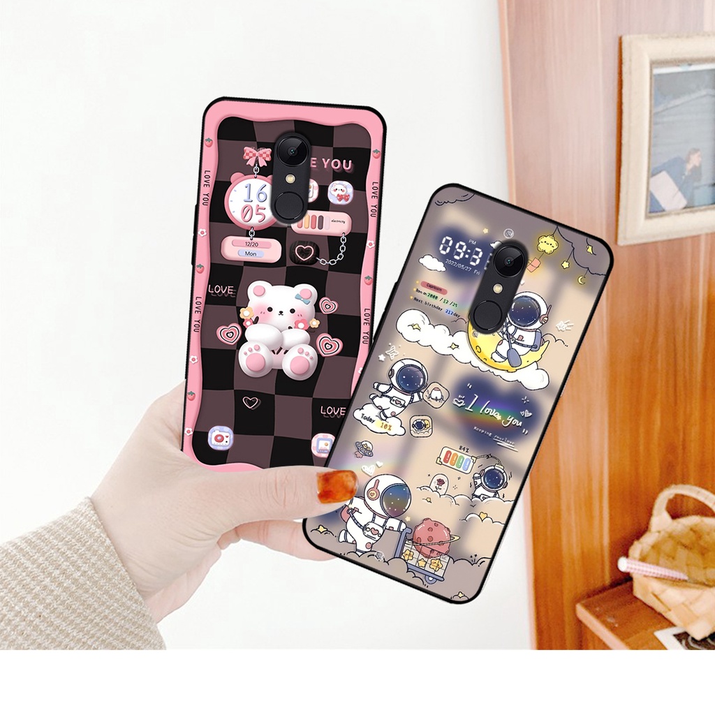 Ốp lưng Xiaomi Redmi Note 4/ Note 4x / Redmi 5 Plus hình gấu, vũ trụ ngân hà chibi. ốp chống sốc bền đẹp