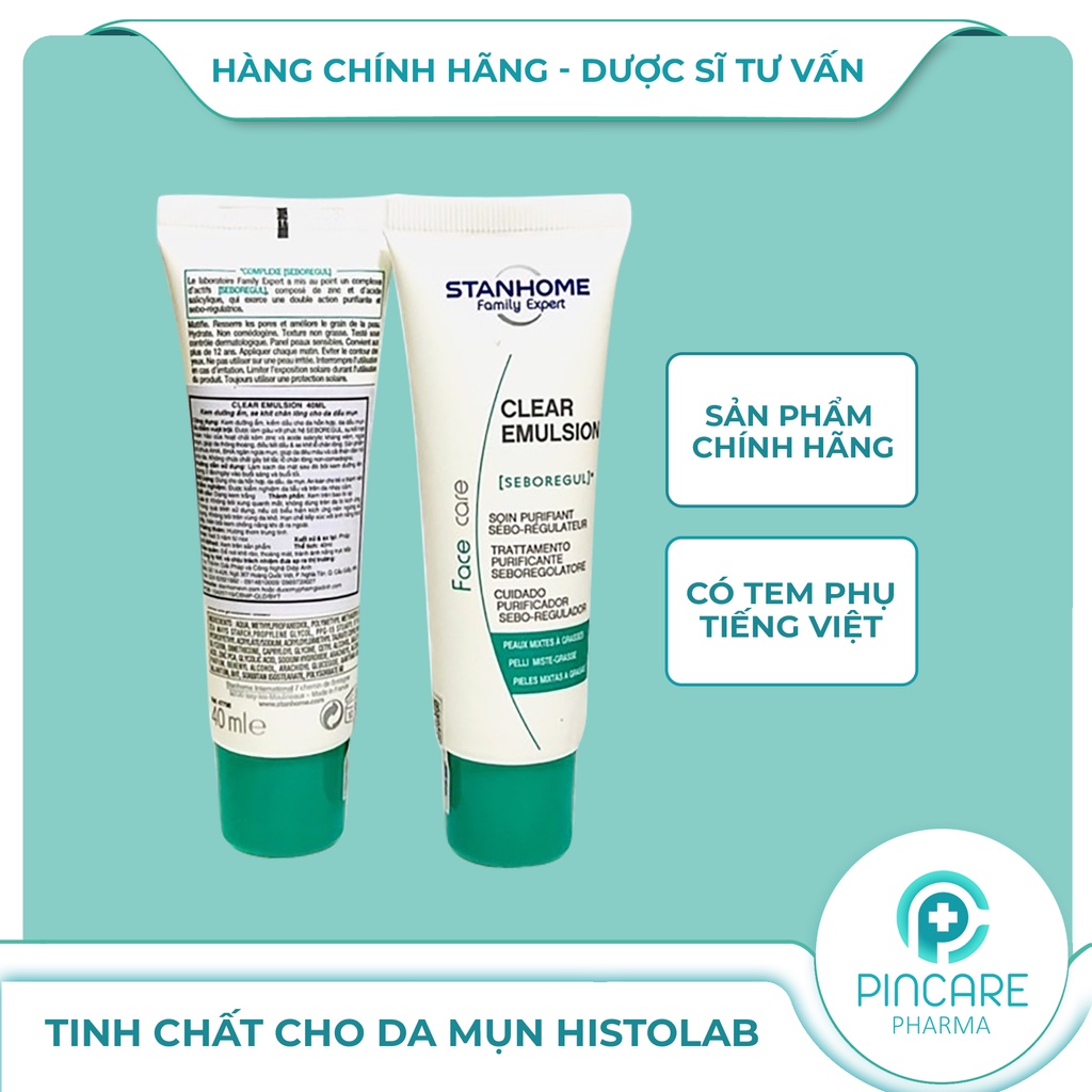 Kem dưỡng ẩm da dầu mụn Stanhome Family Expert Clear Emulsion 40ml - Hàng chính hãng - Nhà thuốc Pincare