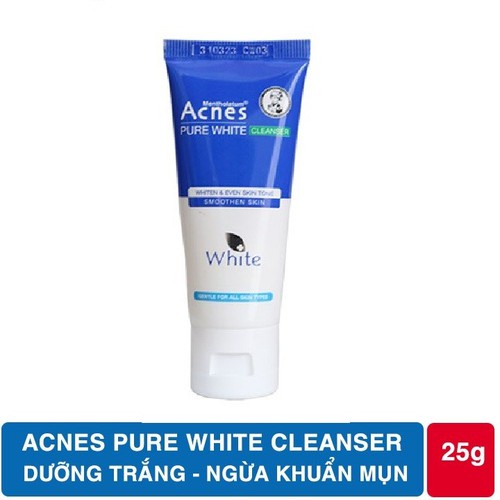 Sữa Rửa Mặt Acnes 25g Dưỡng Trắng Làm Sạch Sâu Giúp Da Mềm Mịn Trắng Sáng