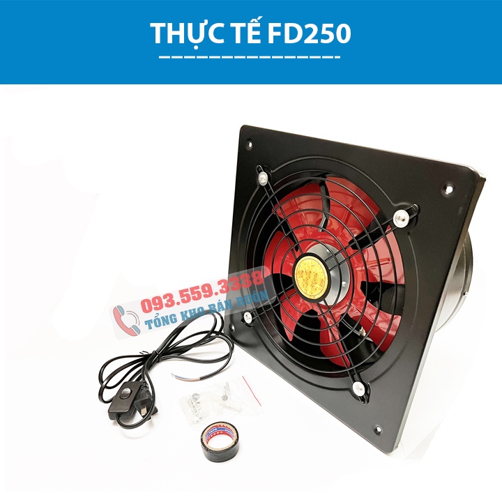 Quạt Hút Gió - Quạt Thông Gió Nhà Xưởng FD 250 - FD300 - Công suất 100 - 120W - Lõi Đồng Cao Cấp - Tặng Công Tắc | BigBuy360 - bigbuy360.vn