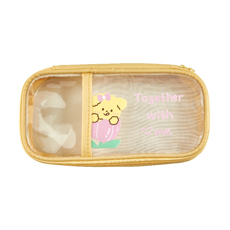 Túi Lưới Đựng Bút Trong Suốt Sức Chứa Lớn Dễ Thương Cho Học Sinh Tiểu Học