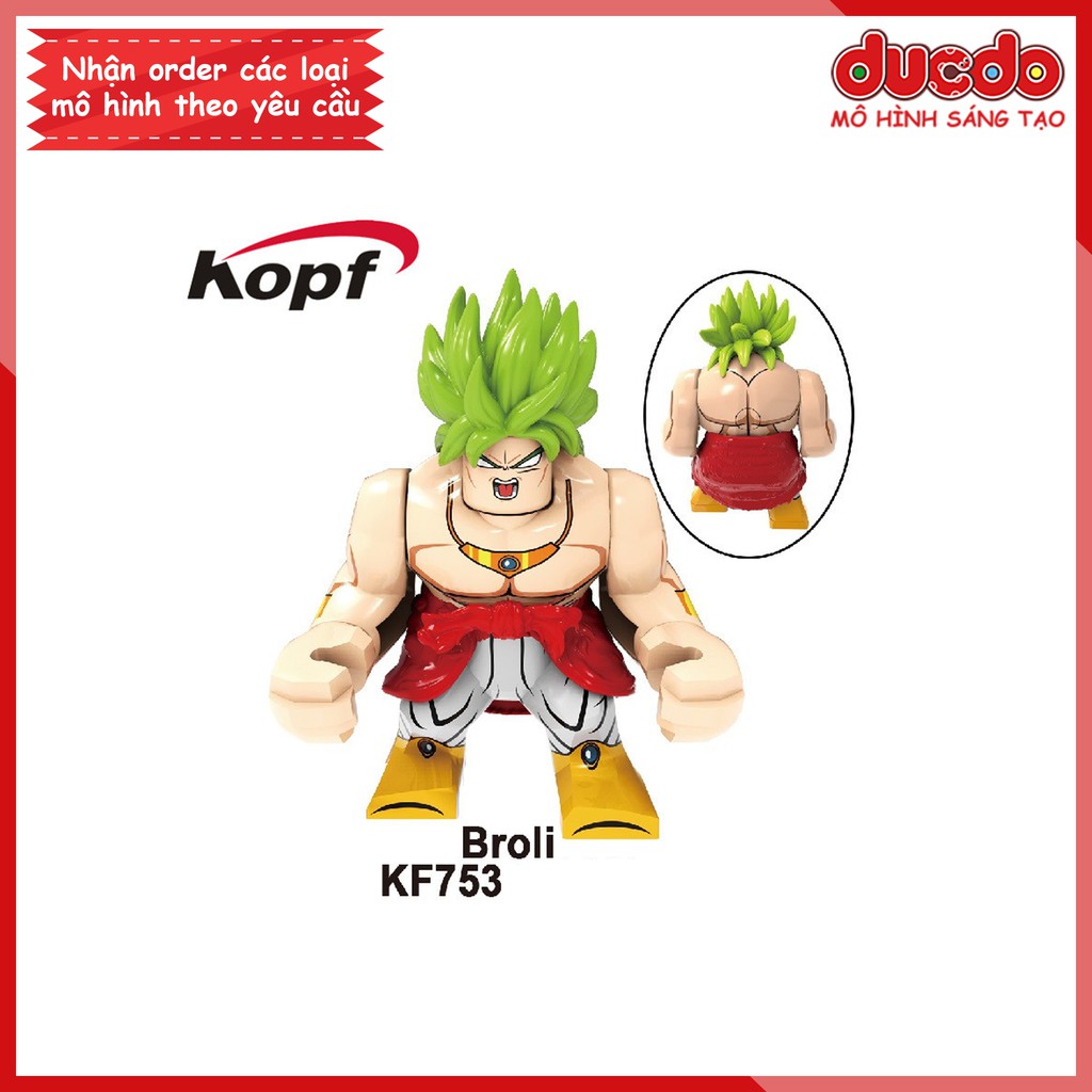 Bigfig nhân vật Broli 7 viên ngọc rồng - Đồ chơi Lắp ghép Xếp hình Mini Minifigures Big Fig Kopf KF6073 Dragon Ball