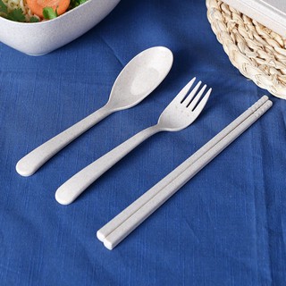 Set thìa, dĩa, đũa 3 chi tiết lúa mạch