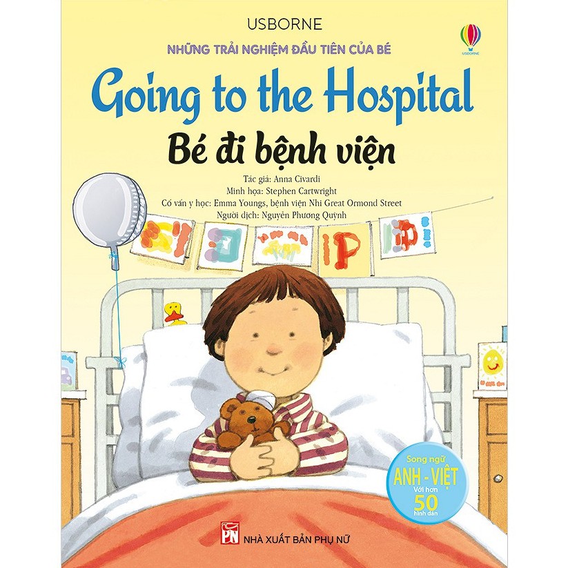 Sách - Những trải nghiệm đầu tiên của bé - bé đi bệnh viện ( sách song ngữ việt anh )