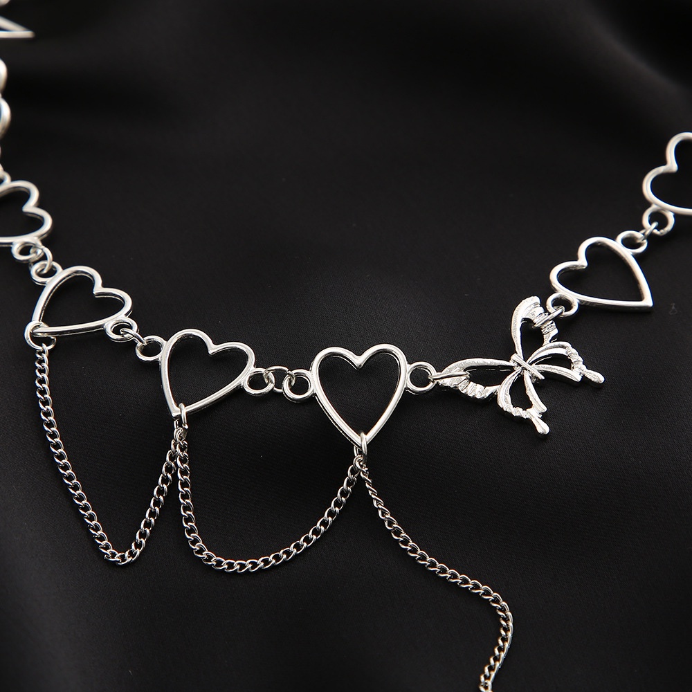 [HOT] VÒNG CỔ DÂY CHUYỀN CHOKER ÔM SÁT CỔ HÌNH BƯỚM DÂY XÍCH TUA RUA THỒI TRANG CÁ TÍNH UNISEX 222VC046