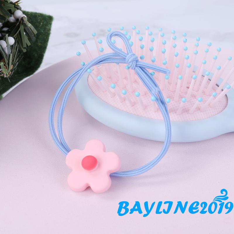 Dây buộc tóc cao su đính hoa dễ thương cho nữ